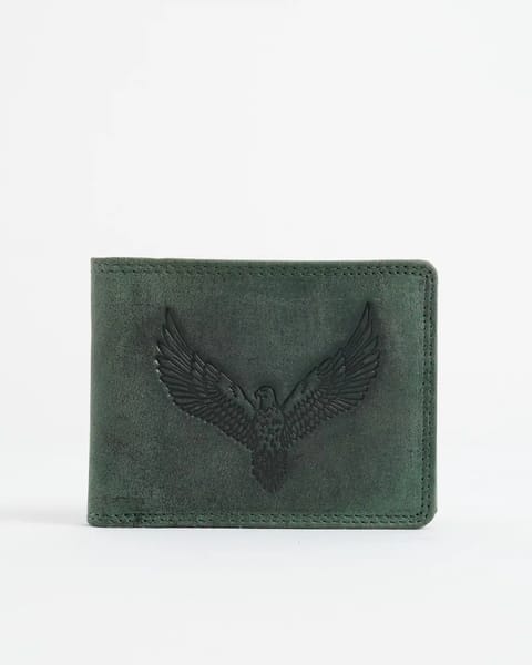 Cambridge (Limited Edition) Men’s Original Leather Wallet - (Rugged Green) - Eagle - Image 2