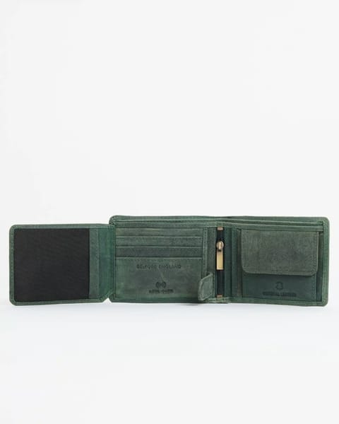Cambridge (Limited Edition) Men’s Original Leather Wallet - (Rugged Green) - Eagle - Image 5