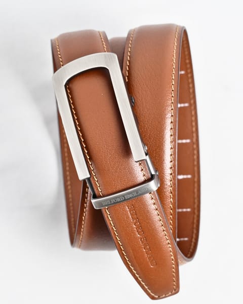 Oxford Men's Original Leather Belt  (Tan) - 28-44 - Image 3