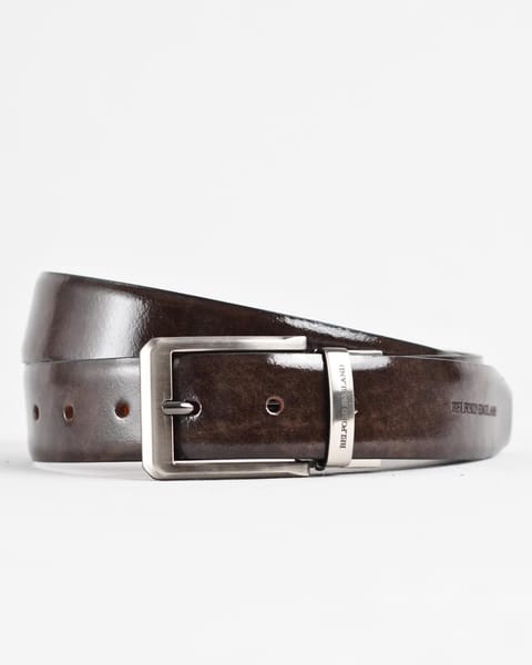 Chicago - Men's Original Leather Belt  Reversible (Shining Brown & Tan) - 28-44 - Image 2