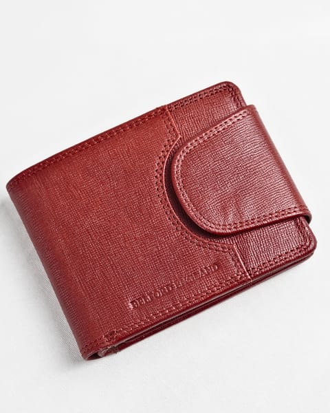 Derby - Men’s Original Leather Wallet (Saffiano Brown and Cherry Blend) - Image 5