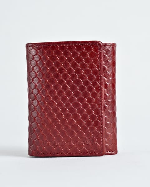 Detroit - Men’s Original Leather [Smart Card Pop UP] Wallet (Royal Cherry Salmon) - Image 4