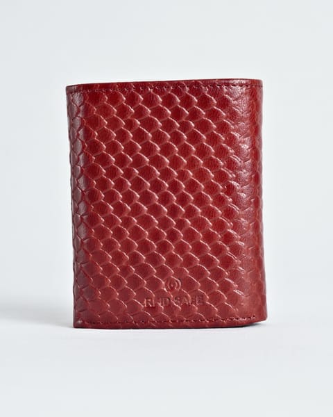 Detroit - Men’s Original Leather [Smart Card Pop UP] Wallet (Royal Cherry Salmon) - Image 5