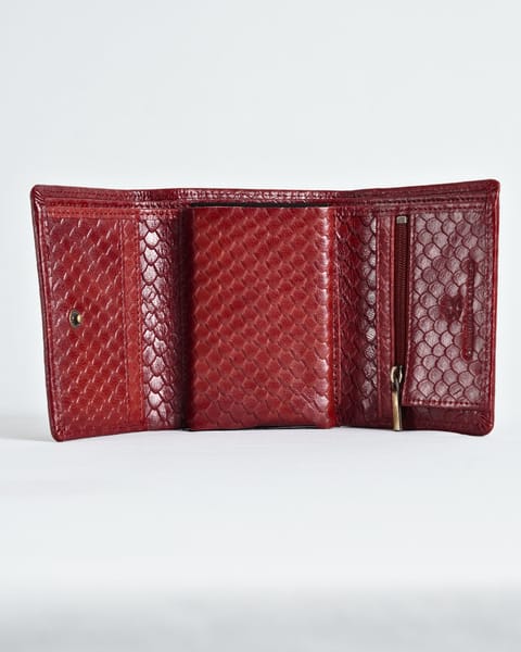 Detroit - Men’s Original Leather [Smart Card Pop UP] Wallet (Royal Cherry Salmon) - Image 6