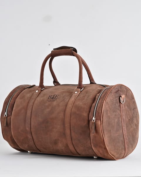 Weekender Duffle  - Original Leather Travel Bag (Rugged Brown)