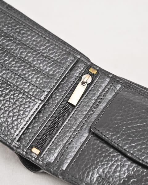 Derby - Men’s Original Leather Wallet (Jet Black) - Image 3