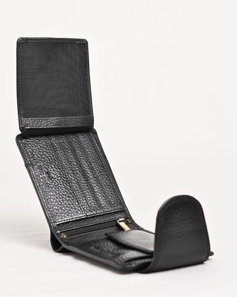 Derby - Men’s Original Leather Wallet (Jet Black) - Image 5