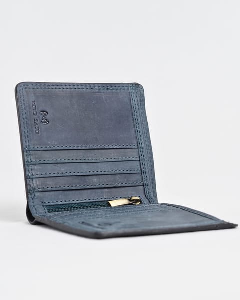 Aubrey - Men’s Original Leather Wallet (Rugged Blue) - Image 2