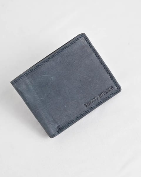 Harvard Men’s Original Leather Wallet (Rugged Blue)