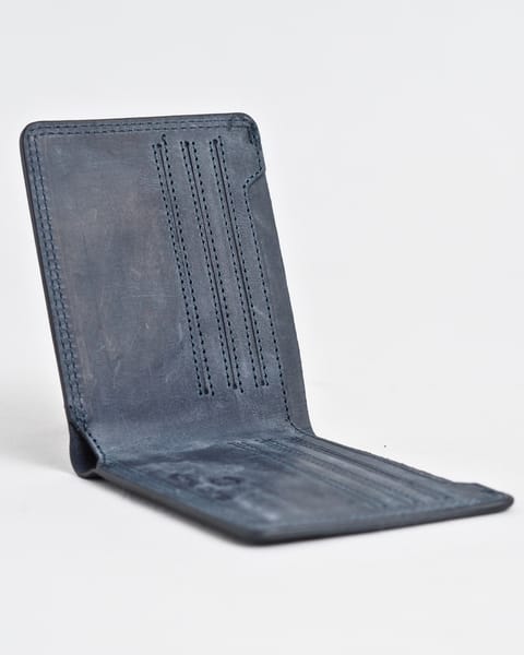Heritage - Men’s Original Leather Wallet (Rugged Blue) - Image 4