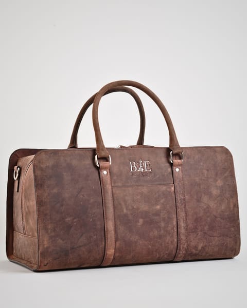 Elite Traveller - Original Leather Travel Bag (Rugged Brown)