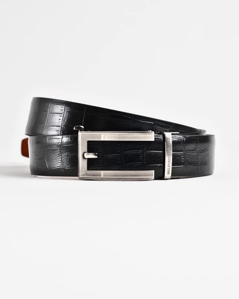 Swiss - Men's Original Leather Belt  Reversible (Black and Tan) - 28-44 - Image 2