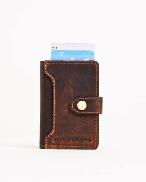 Las Vegas - Men’s Original Leather Wallet - One-Click Card Access - (Vintage Brown) - Image 6