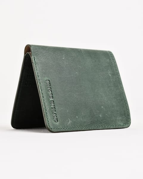 Boston (Sleek Series) - Men’s Original Leather Wallet (Rugged Green) - Image 3