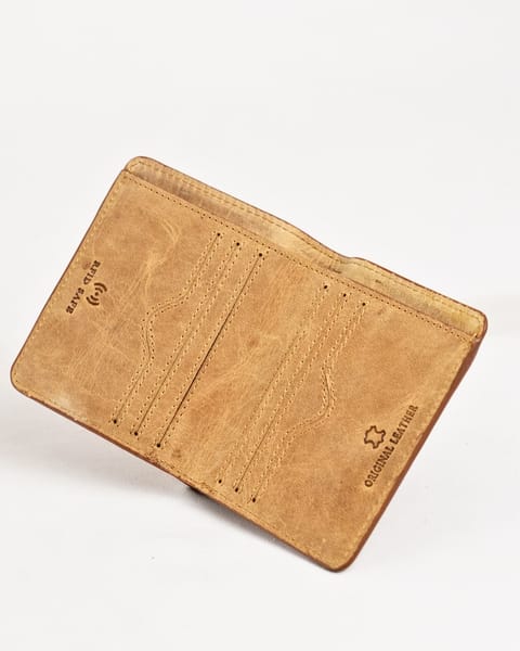 Boston (Sleek Series) - Men’s Original Leather Wallet (Rugged Tan) - Image 5