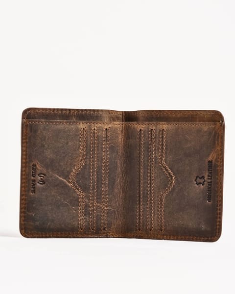 Boston (Sleek Series) - Men’s Original Leather Wallet (Rugged Brown) - Image 4