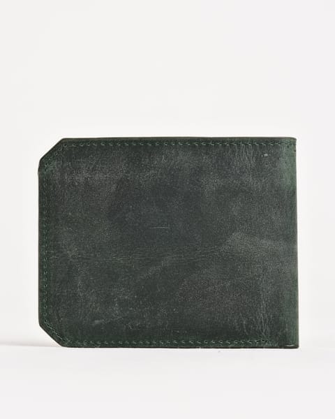 Miami (Sleek Series) - Men’s Original Leather Wallet (Rugged Green) - Image 4