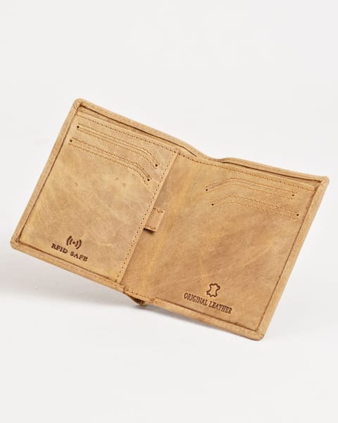 Florida  (Sleek Series) - Men’s Original Leather Wallet (Rugged Tan) - Image 4