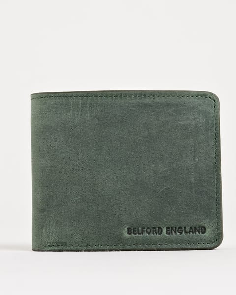 Broadway  (Sleek Series) - Men’s Original Leather Wallet (Rugged Green) - Image 3