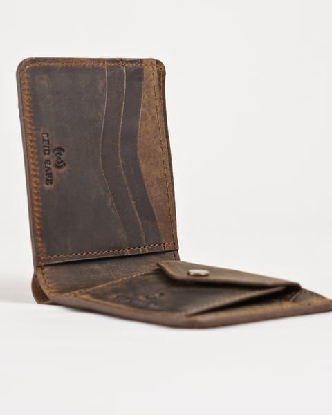 Broadway (Sleek Series) - Men’s Original Leather Wallet (Rugged Brown) - Image 3
