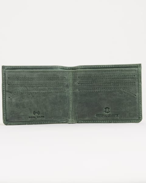 Texas (Sleek Series) - Men’s Original Leather Wallet (Rugged Green) - Image 4