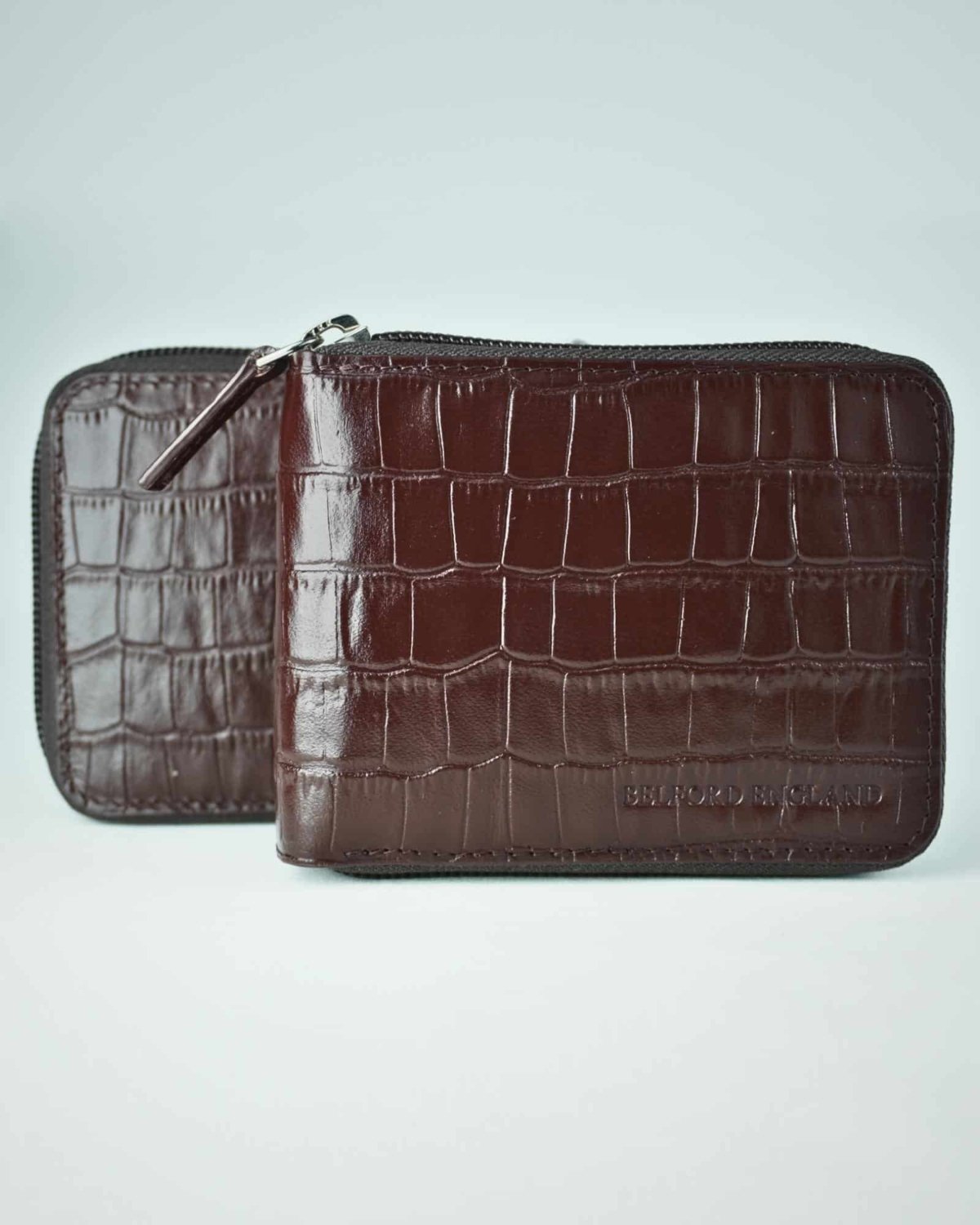 Luxury Series Men's Original Leather Wallet - cherry - Color: Cherry