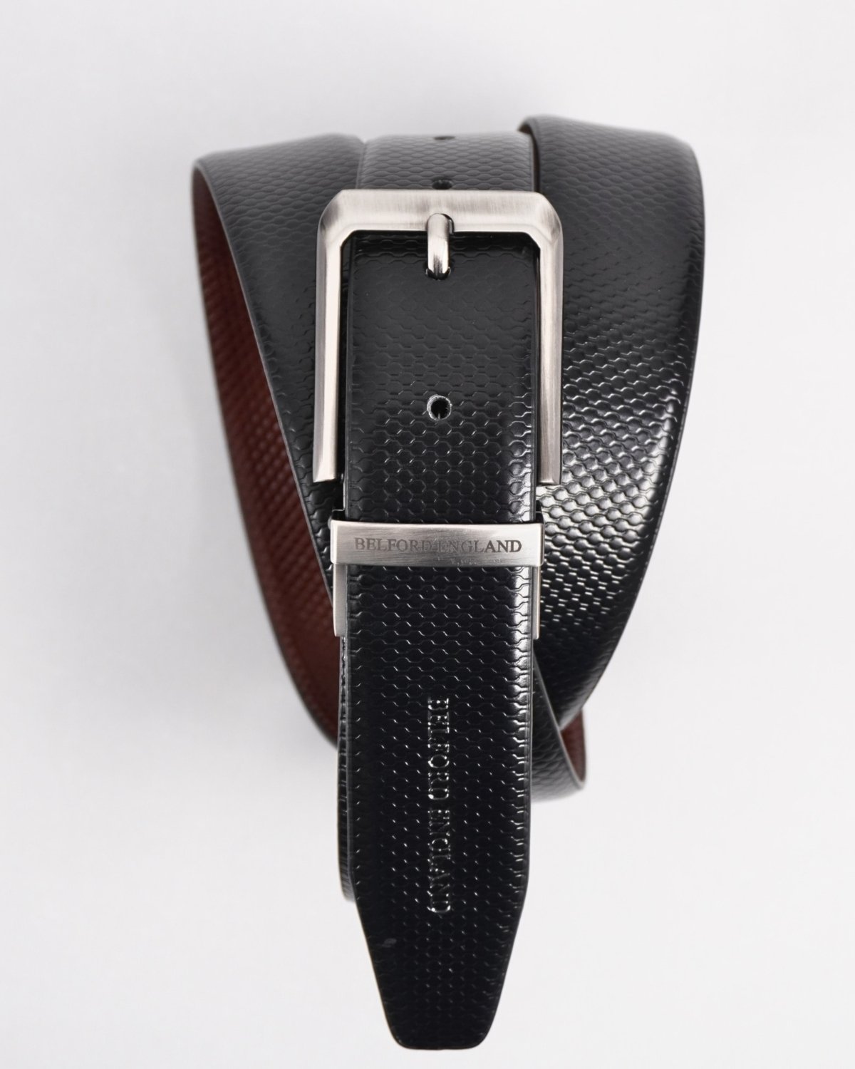 Arsenal Men's Original Leather Belt Reversible (Black & Brown) - 28-44 - Fits Waist Size: 28-44