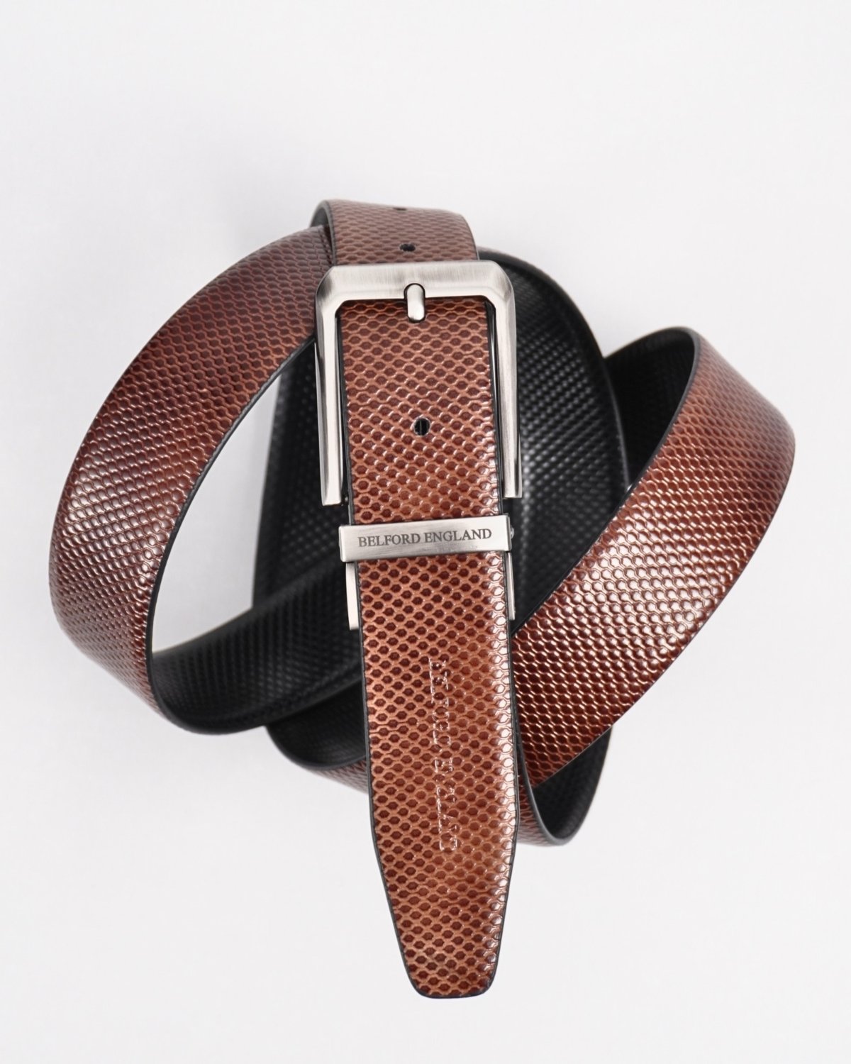 Arsenal Men's Original Leather Belt Reversible (Black & Brown) - 28-44 - Fits Waist Size: 28-44