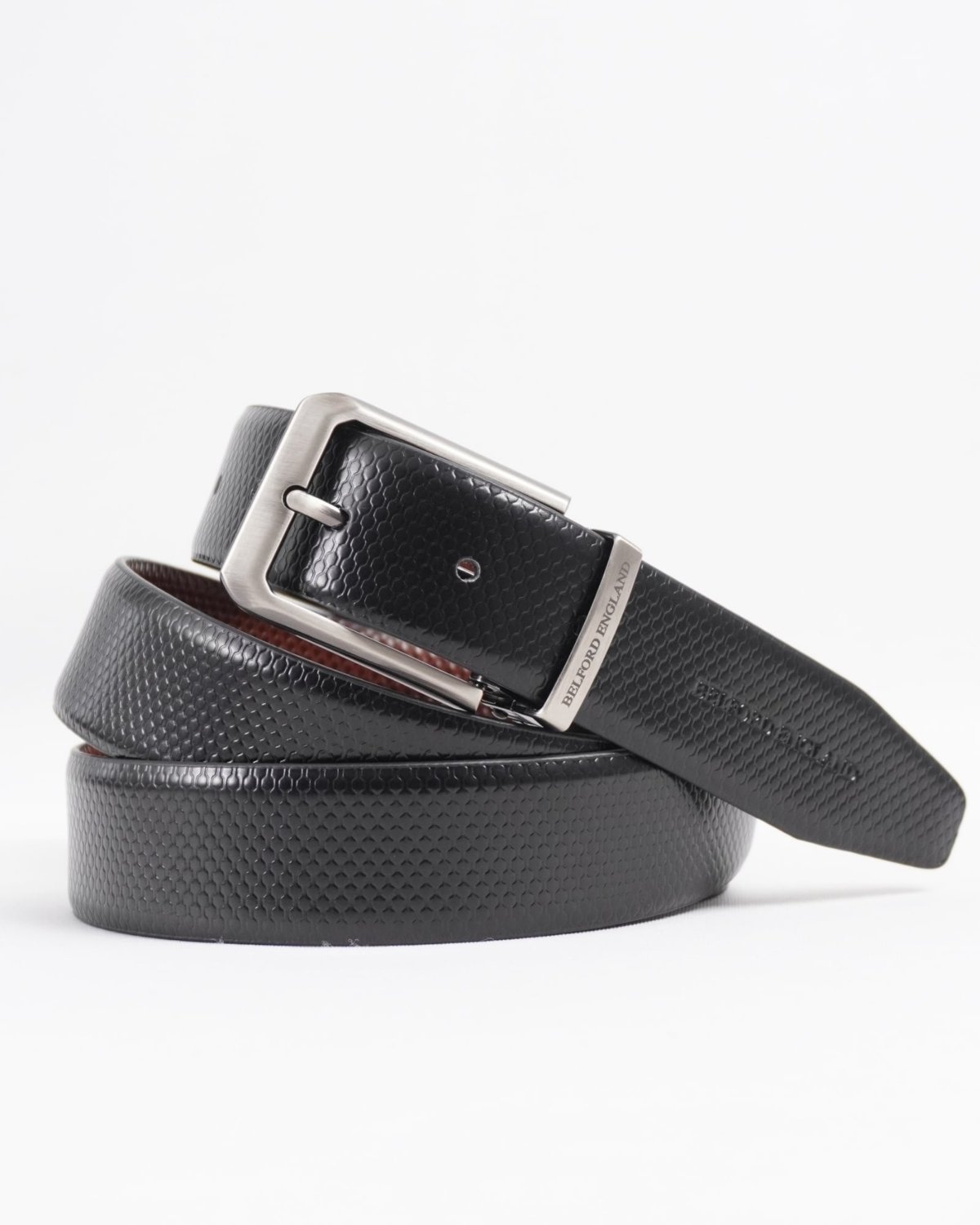Arsenal Men's Original Leather Belt Reversible (Black & Brown) - 28-44 - Fits Waist Size: 28-44