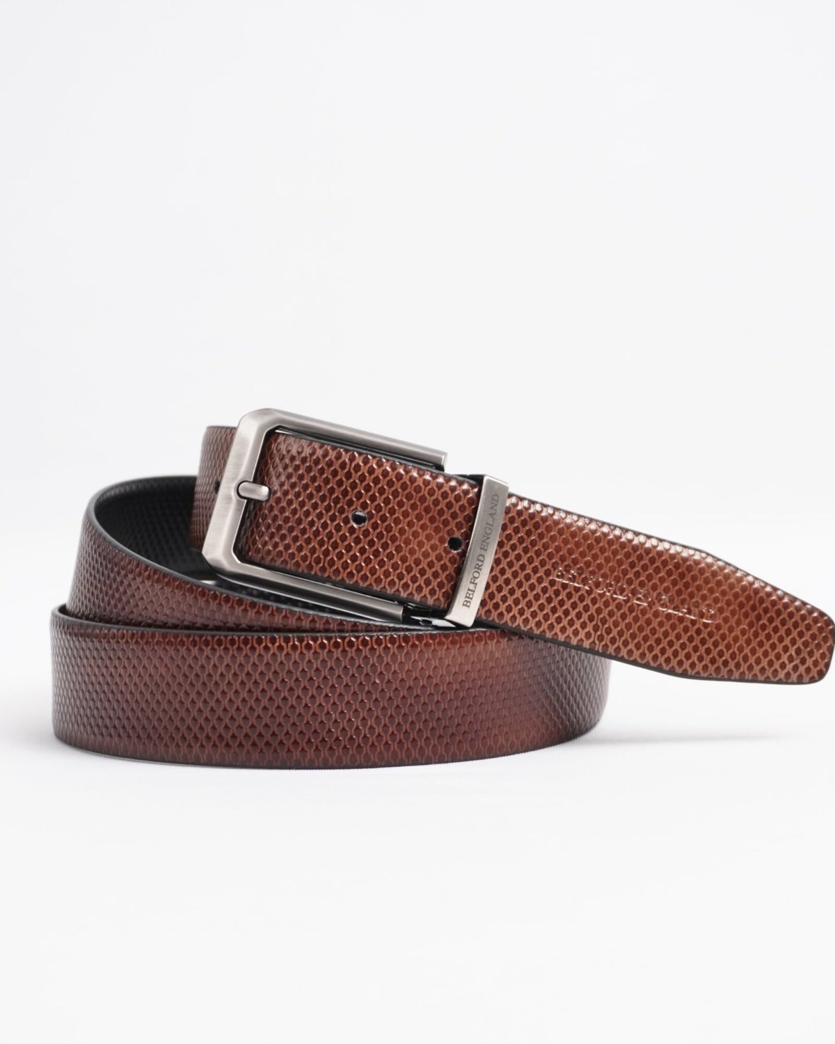 Arsenal Men's Original Leather Belt Reversible (Black & Brown) - 28-44 - Fits Waist Size: 28-44
