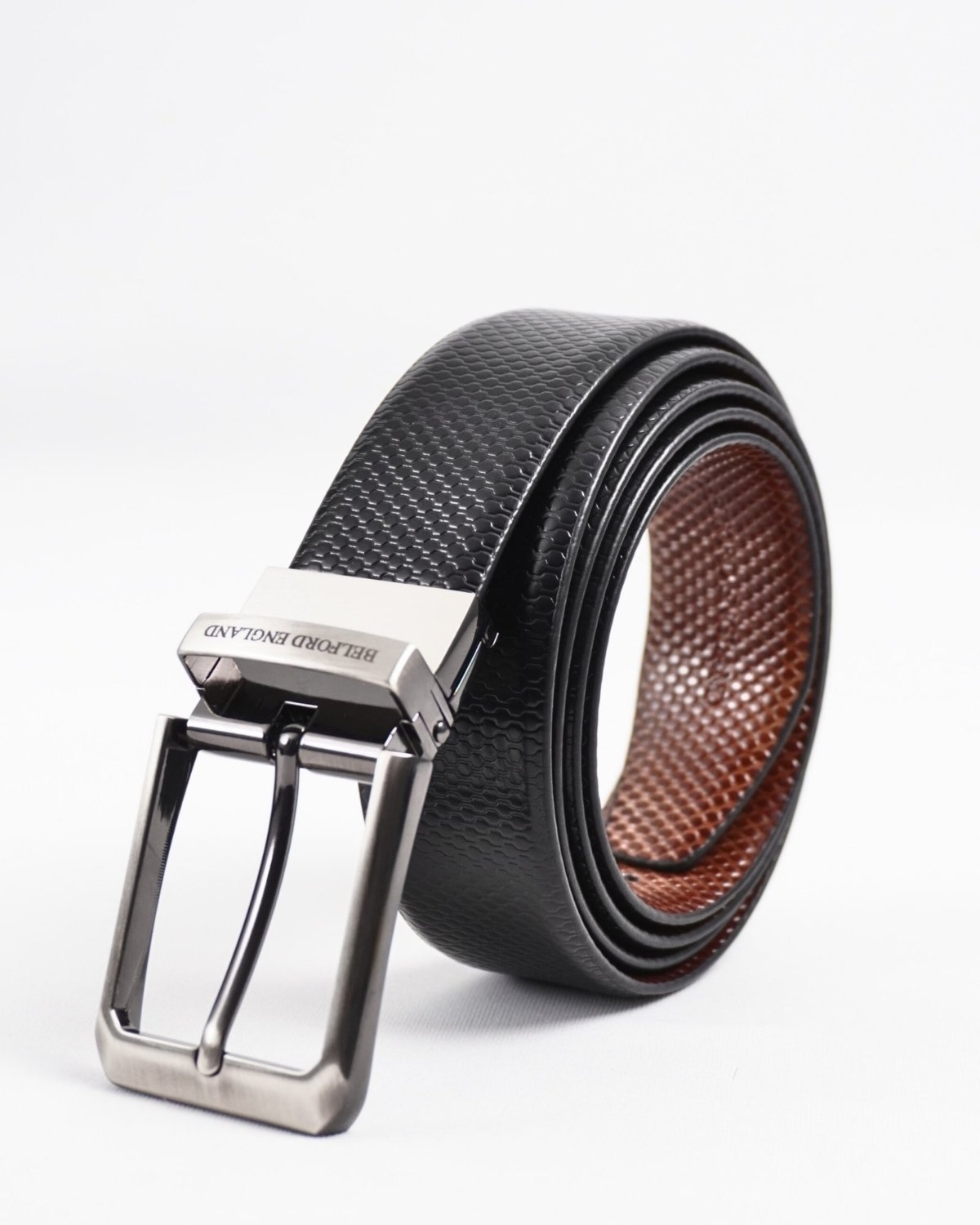 Arsenal Men's Original Leather Belt Reversible (Black & Brown) - 28-44 - Fits Waist Size: 28-44