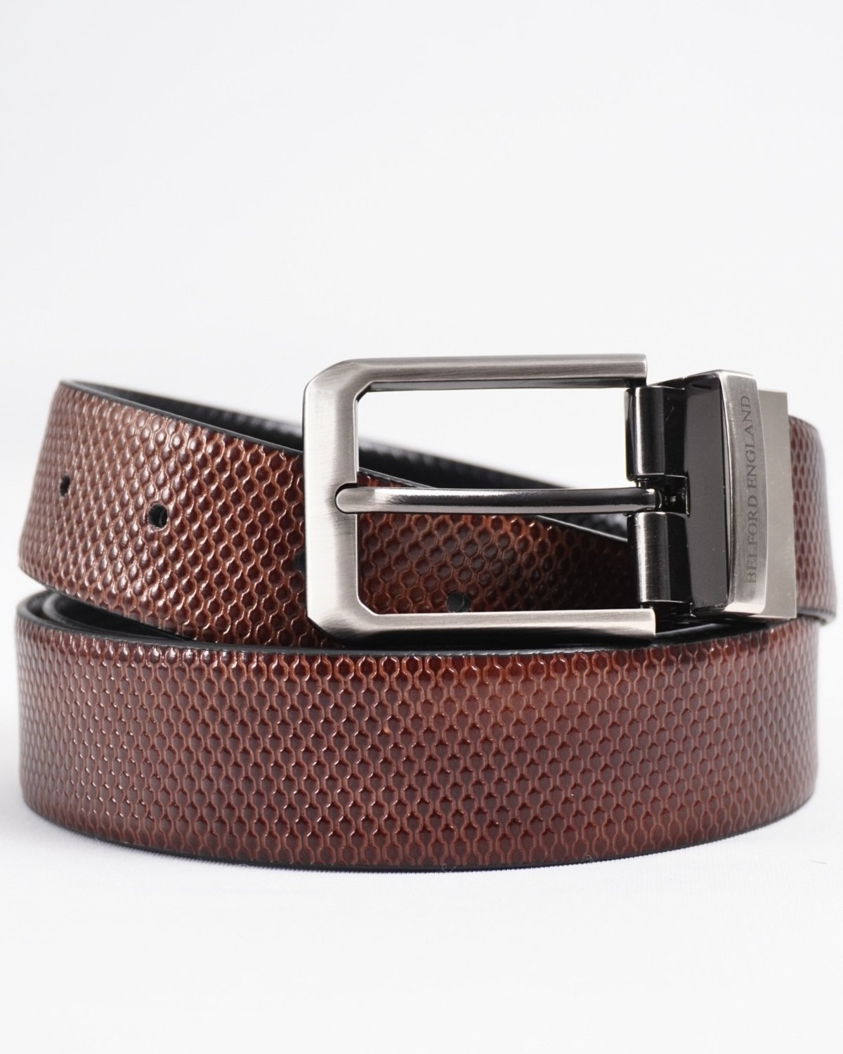Arsenal Men's Original Leather Belt Reversible (Black & Brown) - 28-44 - Fits Waist Size: 28-44