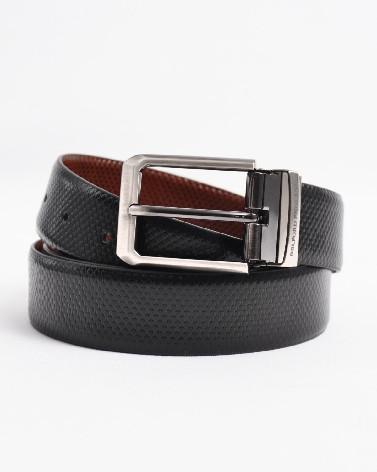 Arsenal Men's Original Leather Belt Reversible (Black & Brown) - 28-44 - Fits Waist Size: 28-44