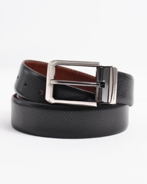 Arsenal Men's Original Leather Belt Reversible (Black & Brown) - 28-44 - Fits Waist Size: 28-44