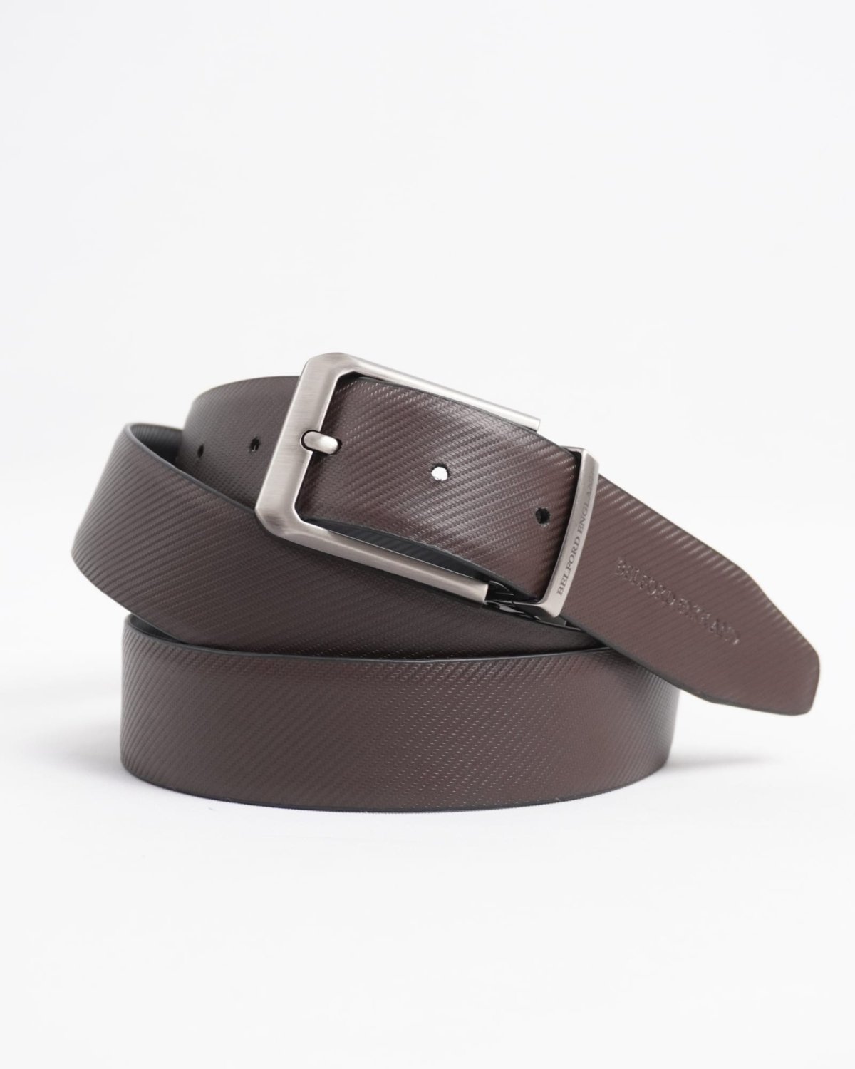 Lazio Men's Original Leather Belt Reversible (Black & Brown) - 28-44 - Fits Waist Size: 28-44