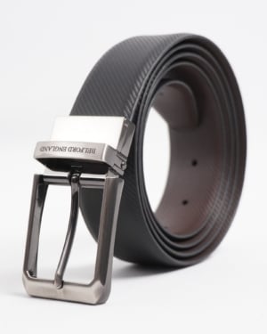 Lazio Men's Original Leather Belt Reversible (Black & Brown) - 28-44 - Fits Waist Size: 28-44