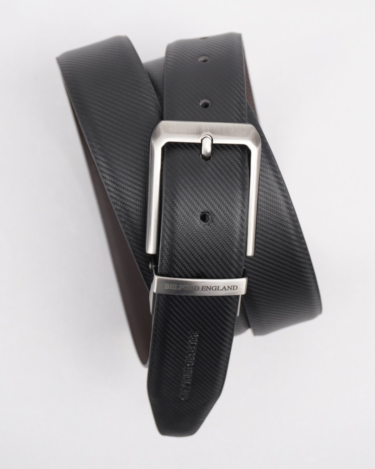 Lazio Men's Original Leather Belt Reversible (Black & Brown) - 28-44 - Fits Waist Size: 28-44