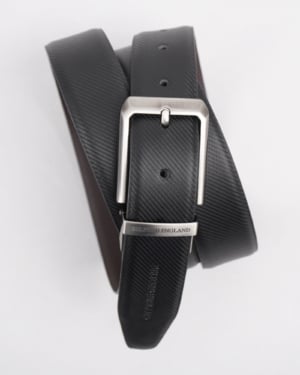 Lazio Men's Original Leather Belt Reversible (Black & Brown) - 28-44 - Fits Waist Size: 28-44