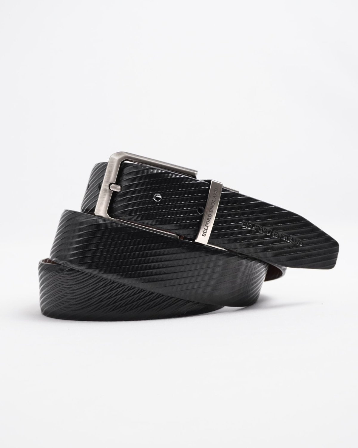 Luton Men's Original Leather Belt Reversible (Black & Brown) - 28-44 - Fits Waist Size: 28-44