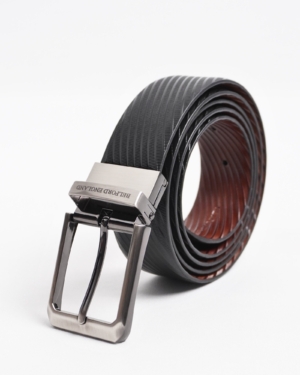 Luton Men's Original Leather Belt Reversible (Black & Brown) - 28-44 - Fits Waist Size: 28-44