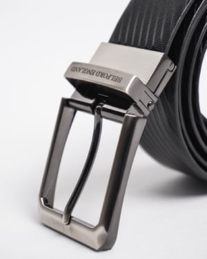 Luton Men's Original Leather Belt Reversible (Black & Brown) - 28-44 - Fits Waist Size: 28-44
