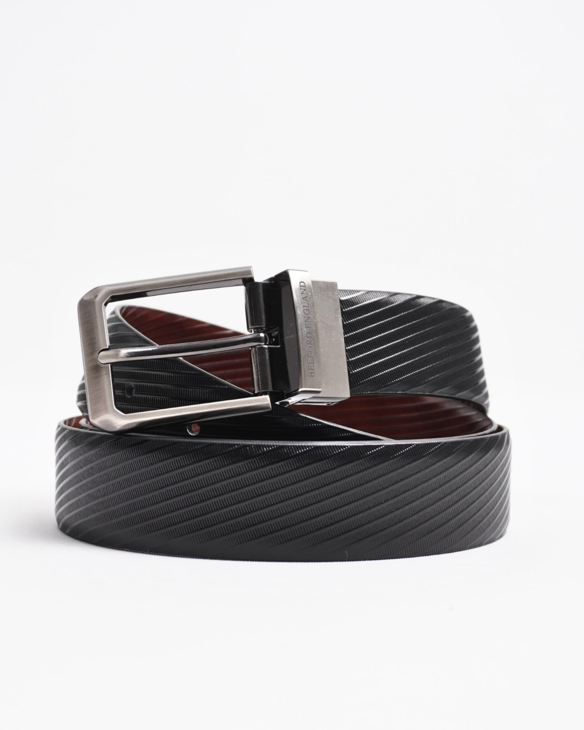 Luton Men's Original Leather Belt Reversible (Black & Brown) Luton Men's Original Leather Belt Reversible (Black & Brown)