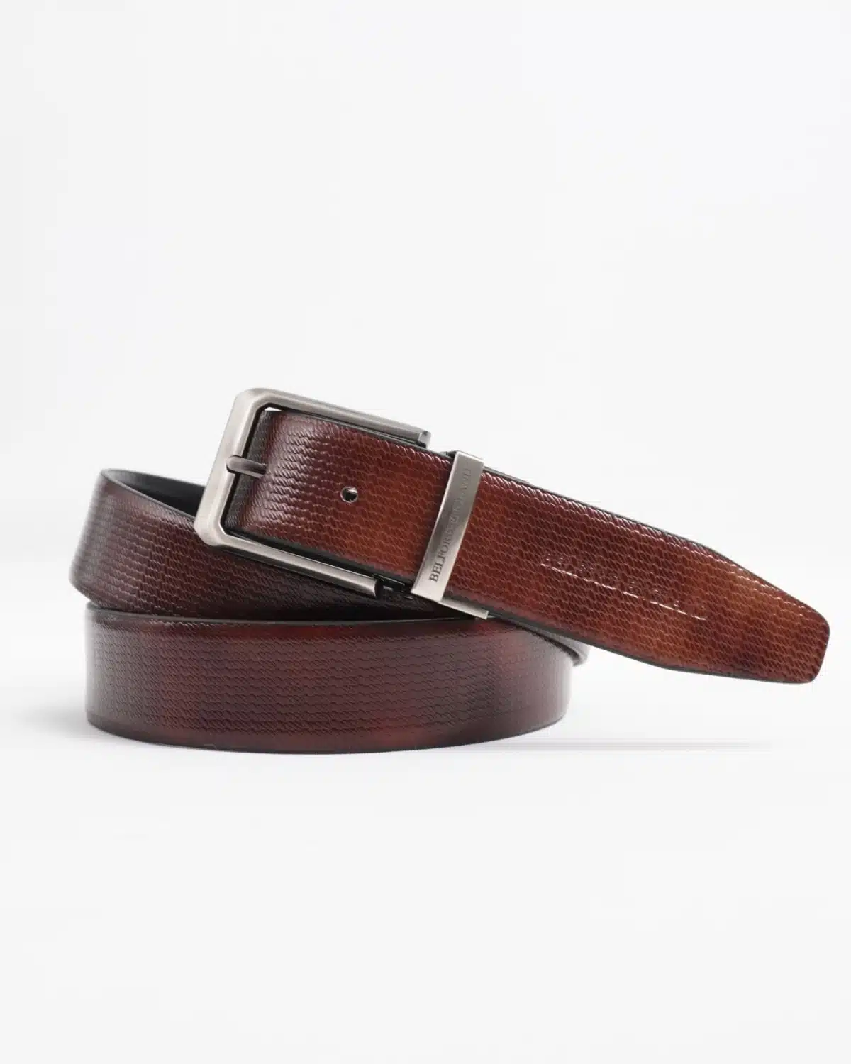 Milan Men's Original Leather Belt Reversible (Black & Brown) Milan Men's Original Leather Belt Reversible (Black & Brown)
