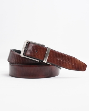 Milan Men's Original Leather Belt Reversible (Black & Brown)