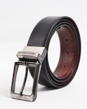Milan Men's Original Leather Belt Reversible (Black & Brown) - 28-44 - Fits Waist Size: 28-44