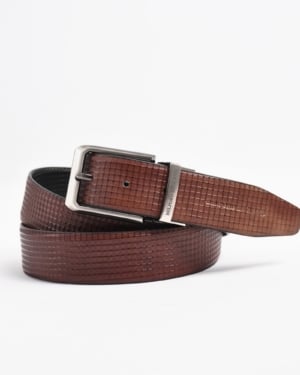 Torino Men's Original Leather Belt Reversible (Black & Brown) - 28-44 - Fits Waist Size: 28-44