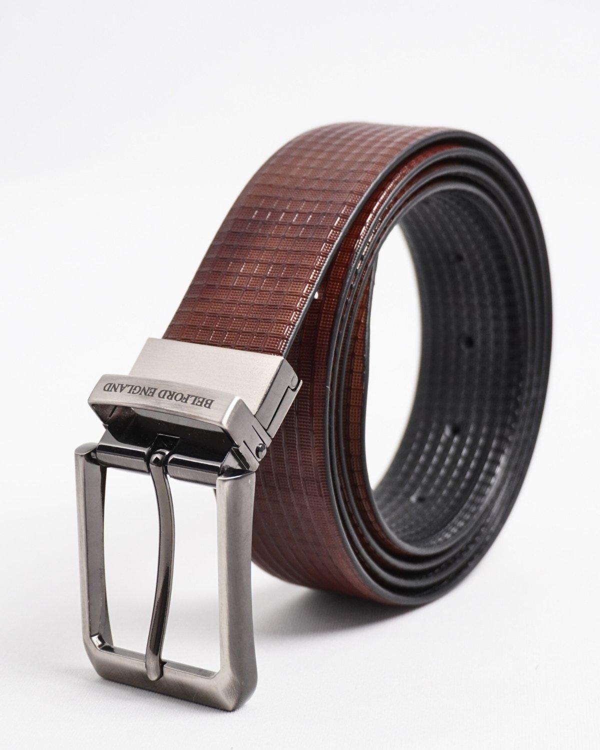 Torino Men's Original Leather Belt Reversible (Black & Brown) - 28-44 - Fits Waist Size: 28-44