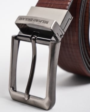 Torino Men's Original Leather Belt Reversible (Black & Brown) - 28-44 - Fits Waist Size: 28-44