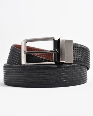 Torino Men's Original Leather Belt Reversible (Black & Brown) - 28-44 - Fits Waist Size: 28-44