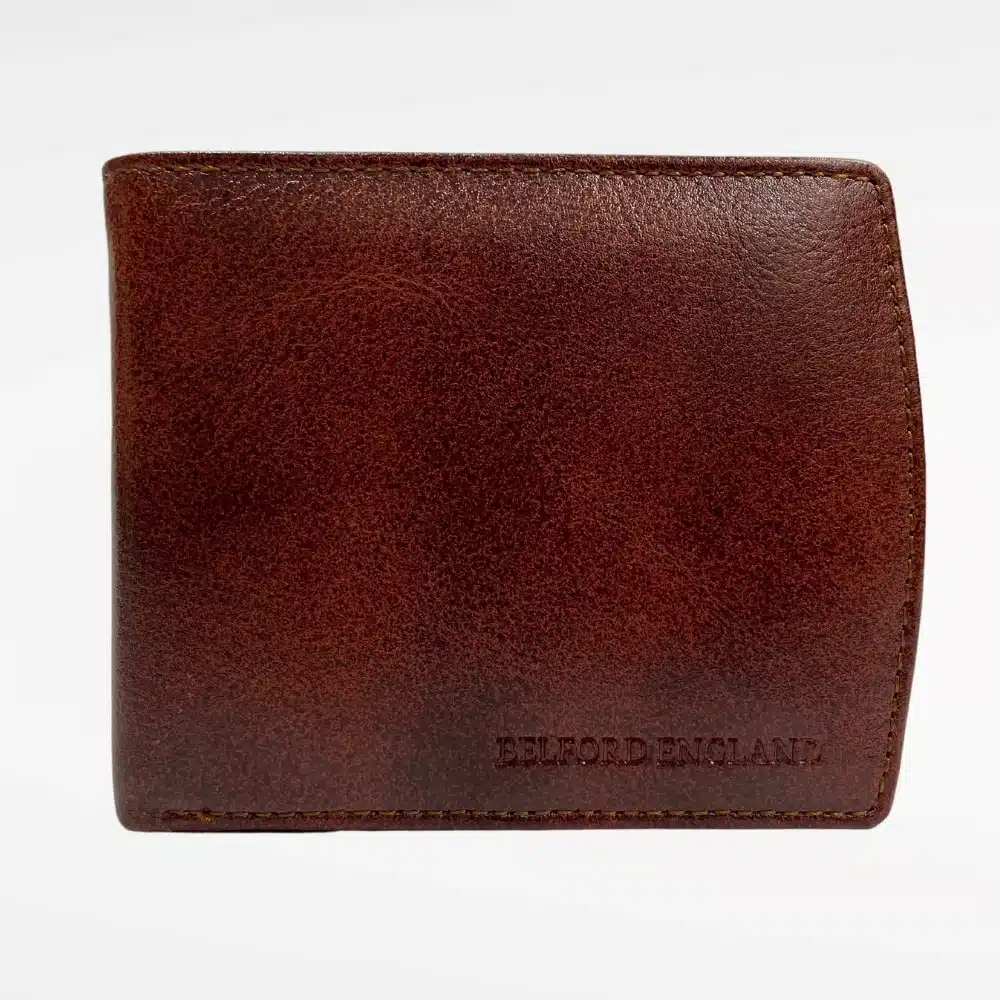 Darry - Men’s Original Leather D Shape Wallet (Brown & Cherry Blend) Darry - Men’s Original Leather D Shape Wallet (Brown & Cherry Blend)